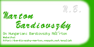 marton bardiovszky business card